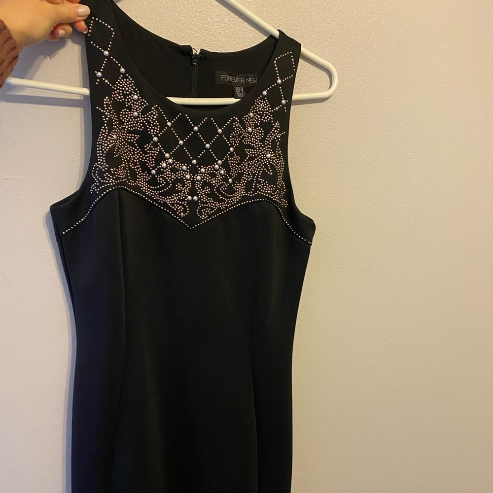 Forever New - Size 6 - Black mini dress with embellishments